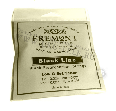 Струны для укулеле Тенор Fremont Black Fluorocarbon LOW-G STR-FTG