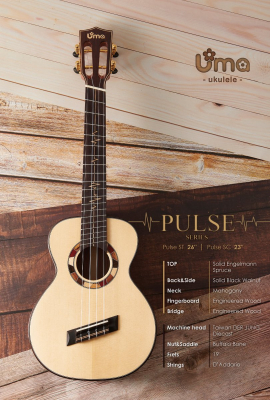 Укулеле Концерт UMA PULSE-SC с чехлом в комплекте
