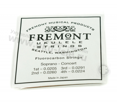 Струны для укулеле Сопрано/Концерт Fremont Fluorocarbon Clear STR-F